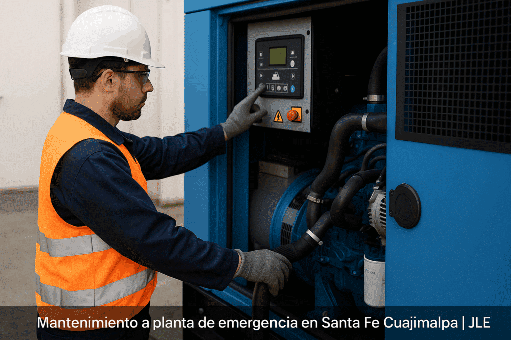 Mantenimiento a planta de emergencia en Santa Fe Cuajimalpa | JLE