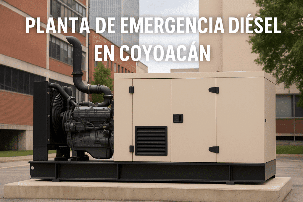 Planta de emergencia diésel industrial instalada en Coyoacán, Ciudad de México | JLE