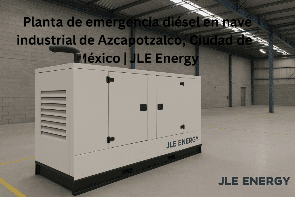 Planta de emergencia diésel instalada en nave industrial de Azcapotzalco, Ciudad de México | JLE