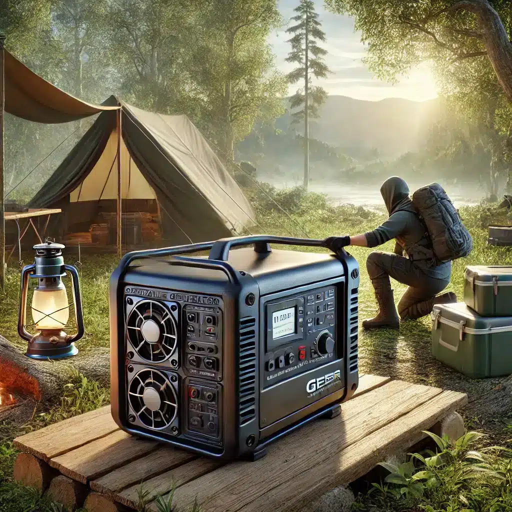 Generador portátil en un campamento al aire libre | JL Energy